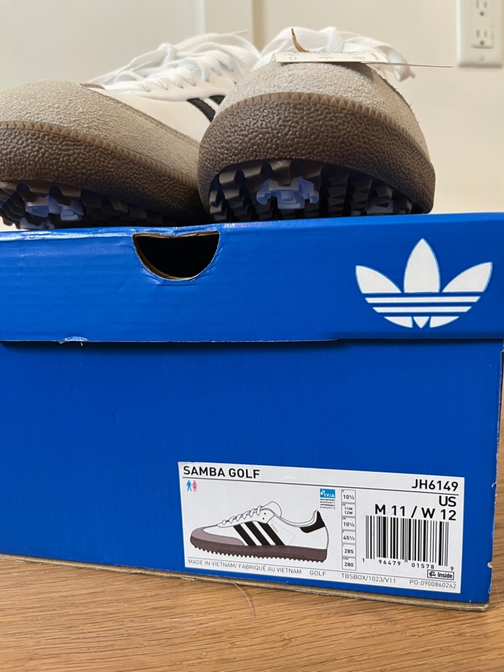 Men's Adidas Golf Originals Men's Samba Spikeless Golf Shoes - Picture 9 of 9